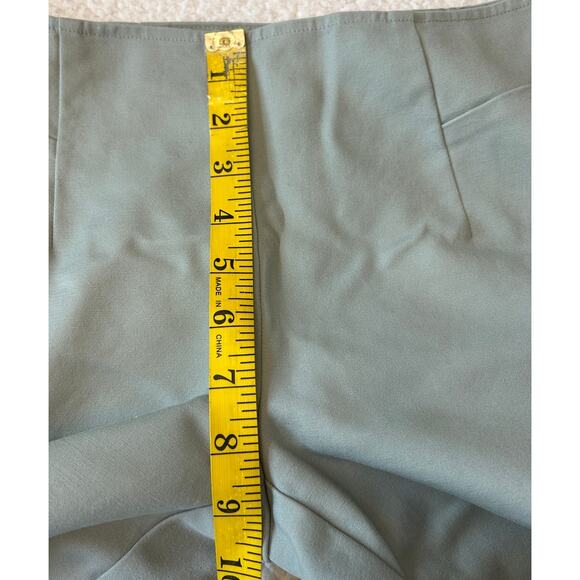 Chico's Pants Women's Ankle Sz 0 (US 4) Sage Straight Leg Cotton Blend Side Zip - Picture 4 of 8